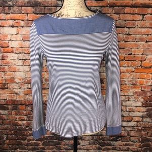 Brooks Brothers blue and white striped long sleeve